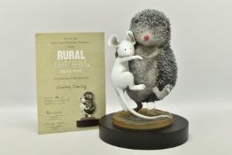DOUG HYDE (BRITISH 1972) 'COUNTRY DANCING' A LIMITED EDITION SCULPTURE, depicting a dancing Hedgehog