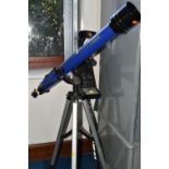 A KONUS KJ-6 REFRACTOR CHILDREN'S TELESCOPE, a blue astronomical telescope D= 60mm F=800mm with