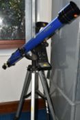 A KONUS KJ-6 REFRACTOR CHILDREN'S TELESCOPE, a blue astronomical telescope D= 60mm F=800mm with