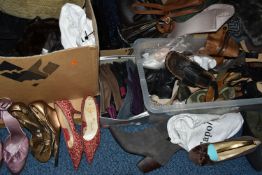 FIVE BOXES OF LADIES' ACCESSORIES, to include handbags by Pilar Abril, Accessorize and one or two