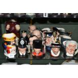 A COLLECTION OF ROYAL DOULTON TOBY AND CHARACTER JUGS, seventeen pieces to include a King and