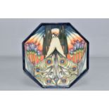 A MOORCROFT POTTERY LIMITED EDITION OCTAGONAL PLATE, decorated in the Eventide House - The Gate