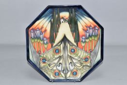 A MOORCROFT POTTERY LIMITED EDITION OCTAGONAL PLATE, decorated in the Eventide House - The Gate