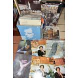A BOX CONTAINING FORTY SEVEN LPs OF FOLK MUSIC including Joan Baez, Joni Mitchell, Gallagher and