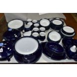 A LARGE QUANTITY OF DENBY 'BAROQUE' DINNERWARE, comprising eight dinner plates, two circular covered