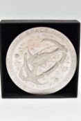A SILVER STAR TREK MEDALLION, deep space nine premier 1993, with Calander to the reverse, engraved
