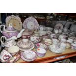 A QUANTITY OF 19TH CENTURY SUNDERLAND LUSTRE TEA WARES AND OTHER LATE 18TH & 19TH CENTURY