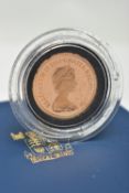 A 1979 ROYAL MINT CASED GOLD PROOF FULL SOVEREIGN COIN