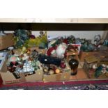 A LARGE QUANTITY OF CHRISTMAS DECORATIONS ETC, to include a Christmas tree, boxed and unboxed