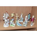 ELEVEN ROYAL WORCESTER MONTHS OF THE YEAR FIGURES MODELLED BY FREDA DOUGHTY, comprising 'January'