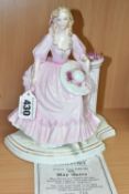 A COALPORT LIMITED EDITION MAY QUEEN FIGURINE, no. 266/1000, part of the English Rose collection