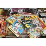 BOX OF COMICS MOSTLY 1960S MARVEL AND DC, including comics from The Amazing Spider-Man, Batman,