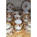 A FORTY THREE PIECE ROYAL ALBERT 'LADY HAMILTON' DINNER SERVICE, comprising a meat plate, two