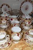 A FORTY THREE PIECE ROYAL ALBERT 'LADY HAMILTON' DINNER SERVICE, comprising a meat plate, two