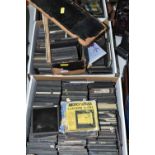 FOUR BOXES CONTAINING A LARGE QUANTITY OF MAGIC LANTERN SLIDES approximately 650 mostly of