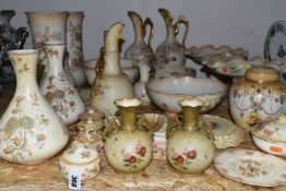 A LARGE QUANTITY OF BLUSH IVORY, various maker's marks to include a pair of Royal Windsor spill