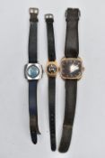 THREE 'ORIS' WRISTWATCHES, all hand wound movements, each dial signed 'Oris', case backs signed '