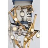 AN ASSORTMENT OF 'ROTARY' WATCHES, to include fifteen ladys wristwatches and two watch heads (