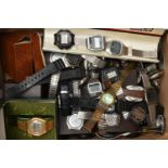 A LARGE ASSORTMENT OF DIGITAL WATCHES, a box of ladys and gents digital watches, names to include '