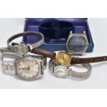 AN ASSORTMENT OF 'TISSOT' WATCHES, to include a 'Tissot' PR 516 wristwatch, a 'Tissot' PR 516