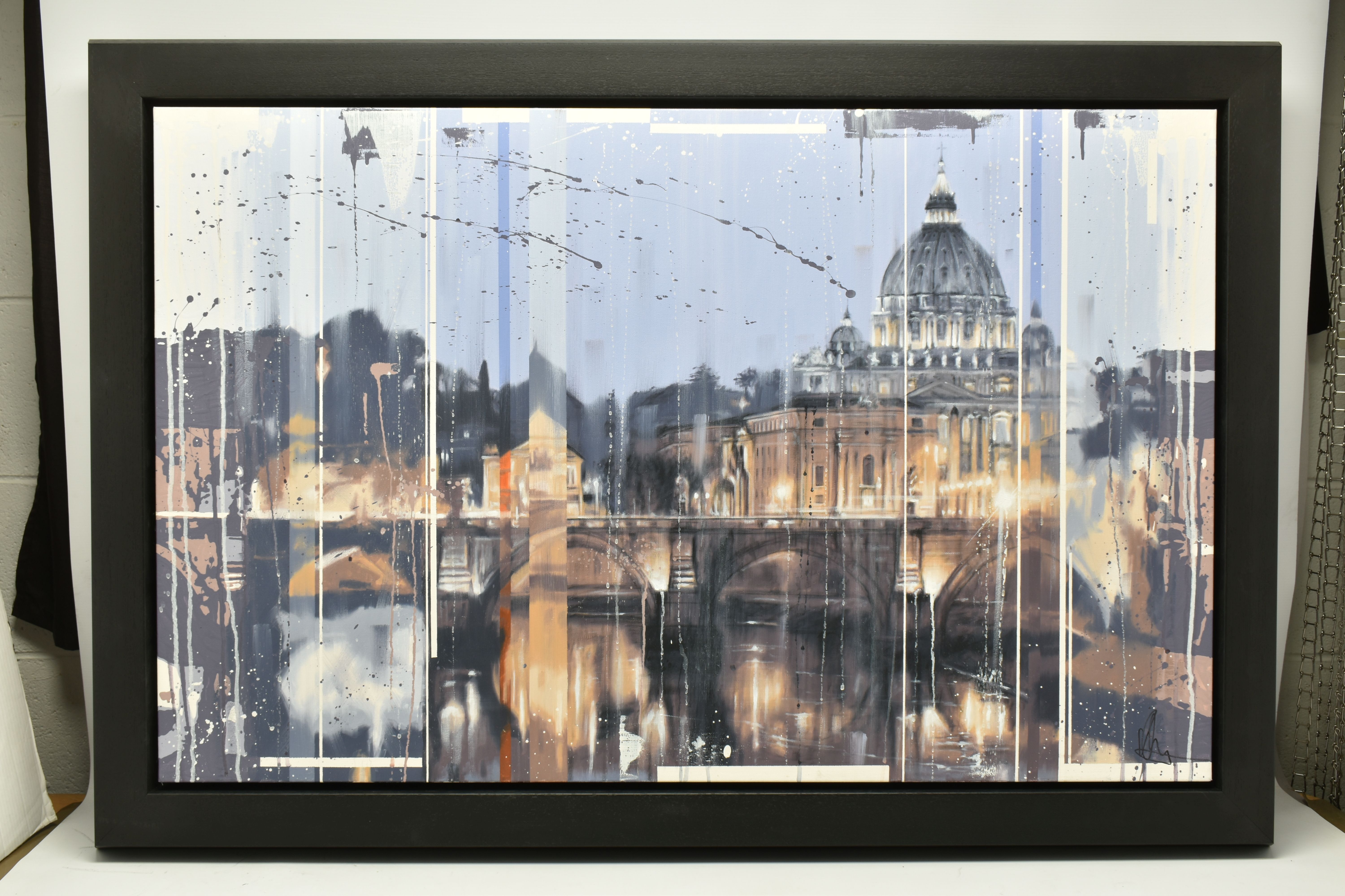 KRIS HARDY (BRITISH 1978) 'ROME II', a contemporary Italian cityscape, signed bottom right, mixed