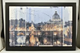 KRIS HARDY (BRITISH 1978) 'ROME II', a contemporary Italian cityscape, signed bottom right, mixed
