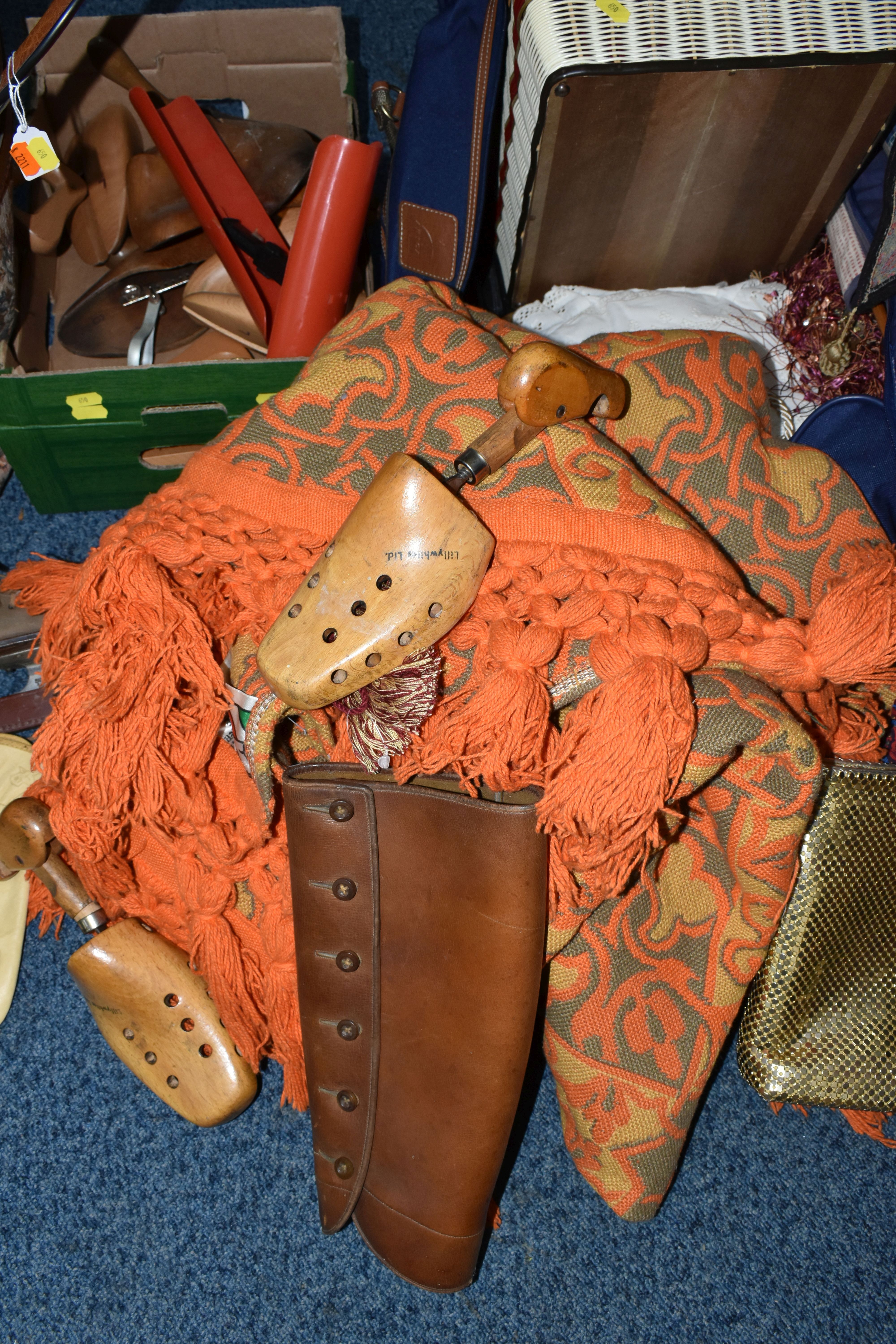 FIVE BOXES AND BAGS OF CLOTHING ACCESSORIES ETC, to include beaded handbags, a box of assorted - Image 4 of 7