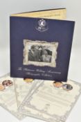 A CASED PLATINUM WEDDING ANNIVERSARY PHOTOGRAPHIC COIN COLLECTION, celebrating the 70th wedding