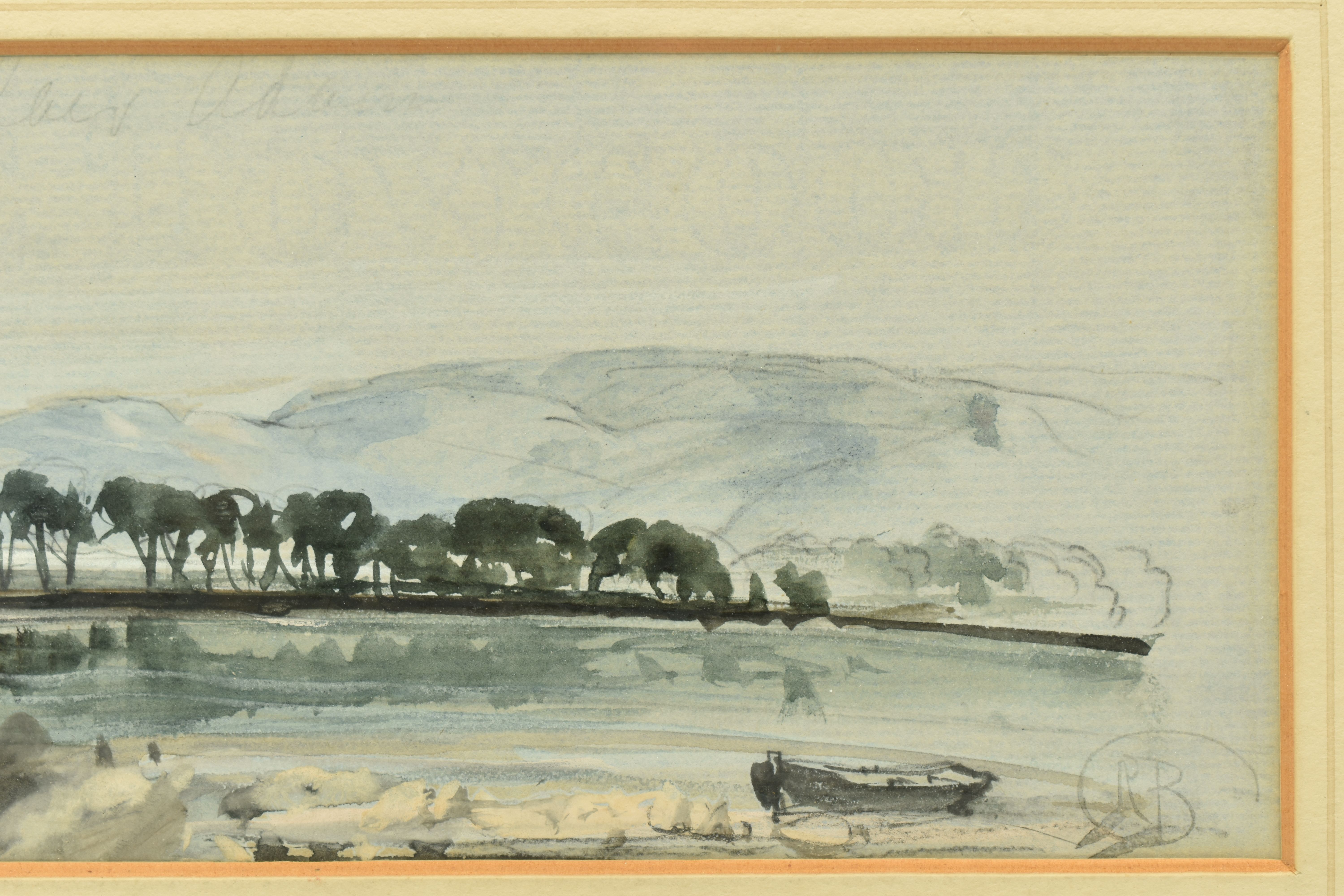 RICHARD BEAVIS (1824-1896) 'BLAIRADAM', a Scottish water landscape, initialled bottom right, - Image 3 of 5