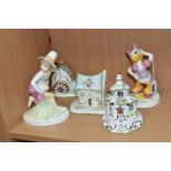 A GROUP OF CERAMICS, comprising Royal Doulton Nursery Rhymes Collection 'Tom, Tom, The Piper's