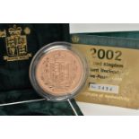 A ROYAL MINT 2002 TIMOTHY NOAD DESIGN, BOXED BRILLIANT UNCIRCULATED FIVE POUND COIN (0494) mintage