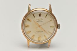 A 'ENICAR' WRISTWATCH HEAD, hand wound movement, round dial signed 'Enicar Ultrasonic Supertest 23