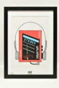 IAN VIGGERS (BRITISH CONTEMPORARY) 'SONY WM-22', a graphic depiction of a Sony Walkman, signed and