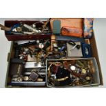 A BOX OF ASSORTED LADYS, GENTS AND CHILDRENS WRISTWATCHES, all untested, used conditions, some may