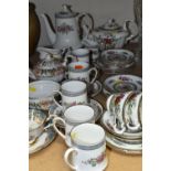 A PARAGON 'TREE OF KASHMIR' TEA SET, comprising teapot, two cups, eight saucers, eight tea plates,