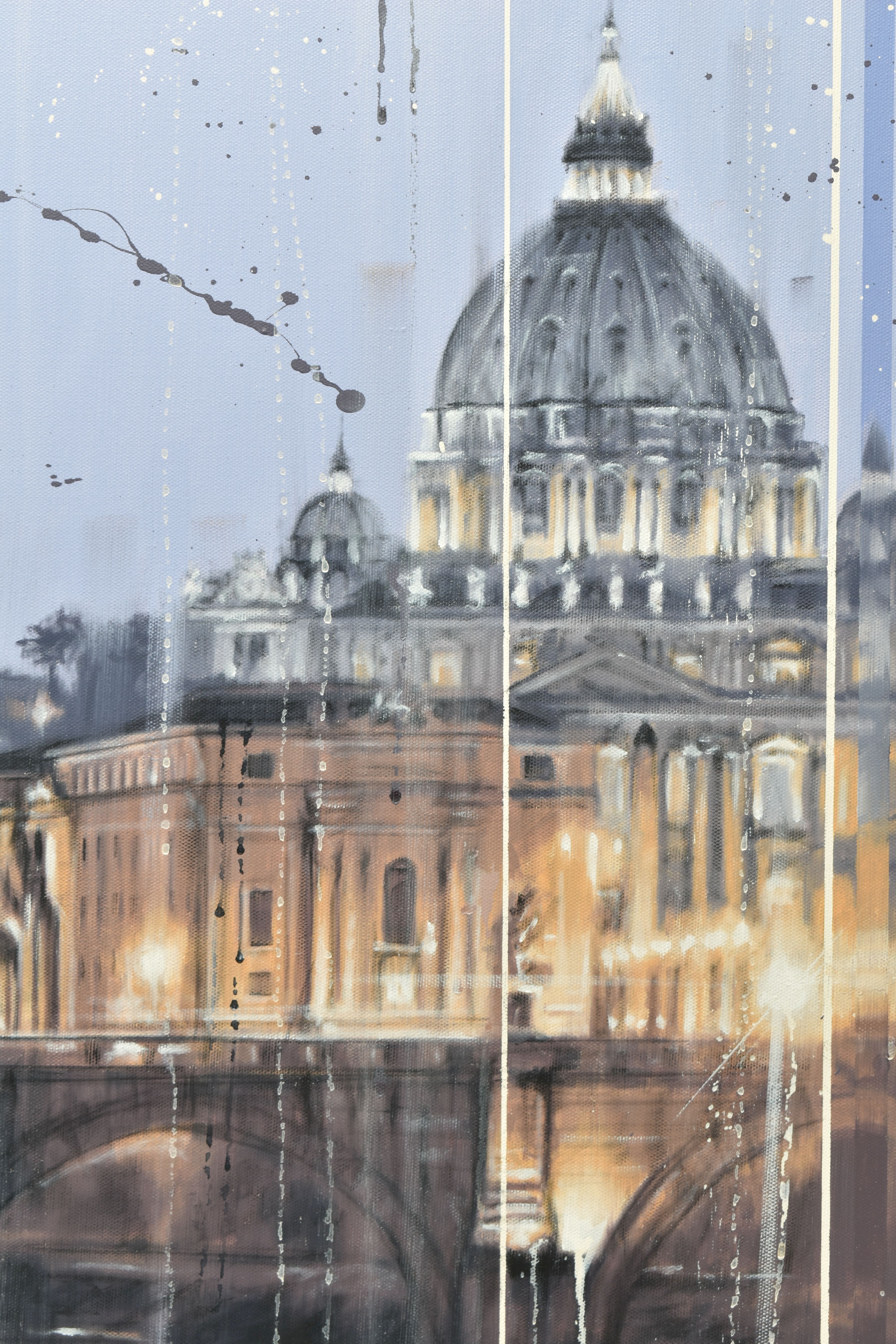 KRIS HARDY (BRITISH 1978) 'ROME II', a contemporary Italian cityscape, signed bottom right, mixed - Image 4 of 11