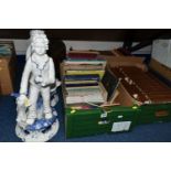 THREE BOXES AND LOOSE BOOKS AND SUNDRY ITEMS, to include thirty two volumes of Chapman & Hall '