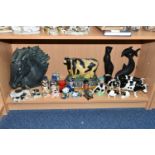 A COLLECTION OF ANIMAL FIGURES AND NOVELTY SALT AND PEPPER POTS, to include an Austin Sculptures