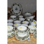 A ROYAL WORCESTER 'HOP MATHON' PATTERN DINNER SERVICE, comprising a pair of oval serving dishes, a