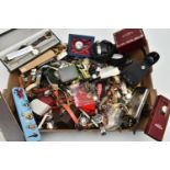 A BOX OF ASSORTED LADYS, GENTS AND CHILDRENS WRISTWATCHES, all untested, used conditions, some may