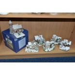SIX LILLIPUT LANE SCULPTURES FROM CHRISTMAS SPECIALS COLLECTION, boxes and deeds where mentioned,