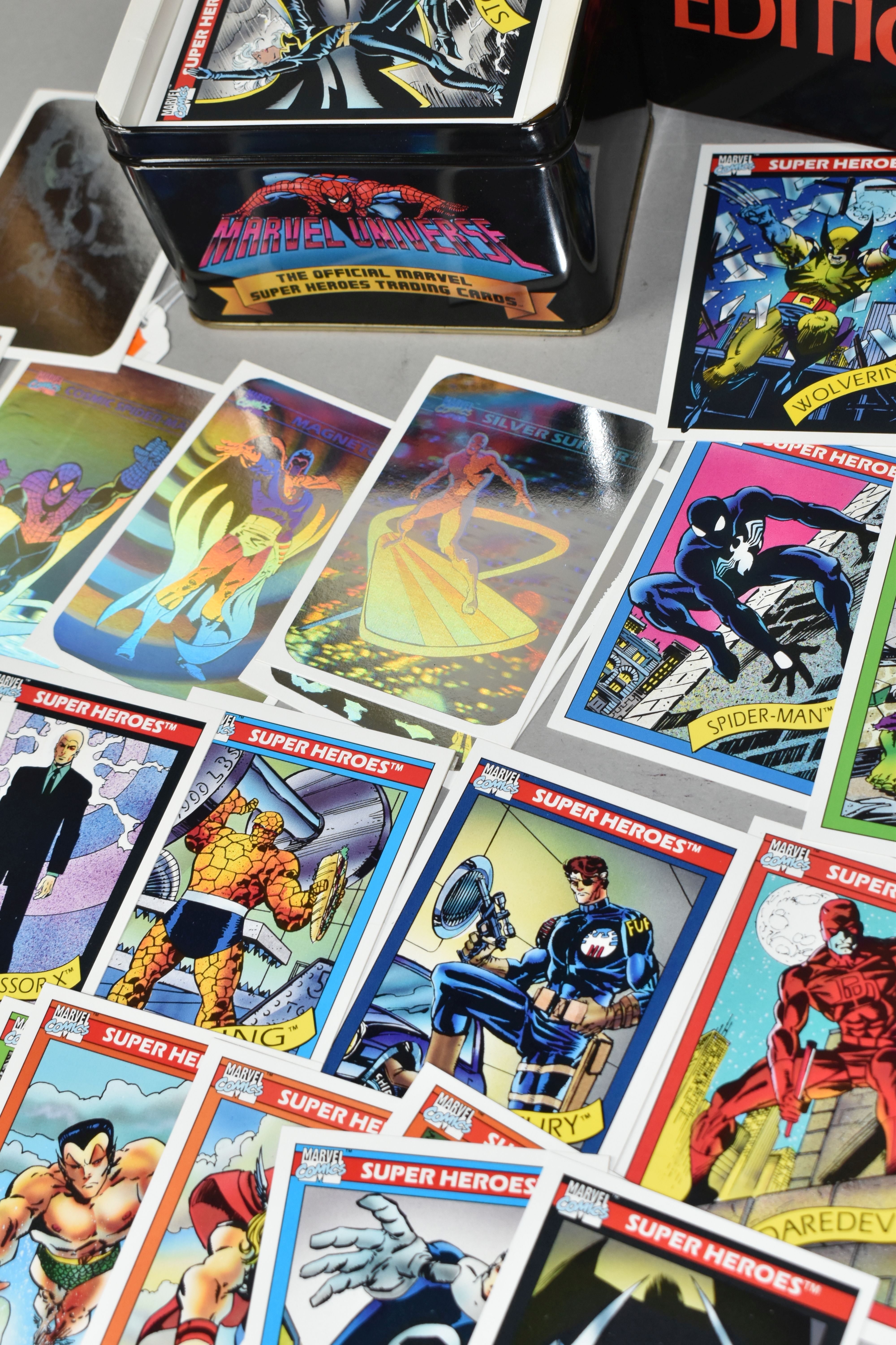 MARVEL UNIVERSE CARDS SERIES ONE PREMIER EDITION, all cards are present including the holos, and are - Image 3 of 3