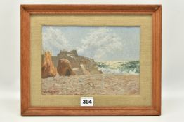 JOHN ALFRED HAGGIS (1897-1968) 'THE WAVE NEAR ALMUNECAR', a Spanish coastal landscape, signed bottom