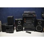 SONY X0-D301 COMPACT HI-FI SYSTEM, with remote, a pair of SS-A 301 speakers, along with a JVC MX-