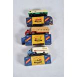 THREE BOXED LESNEY MATCHBOX SERIES MAJOR PACK MODEL DIE-CAST VEHICLES, to include a B.P. Petrol