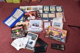 FOUR BOXED MODERN MONOPOLY SETS, Star Wars, Warhammer 40,000, Disney Frozen II (all still sealed