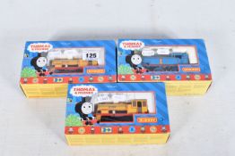 THREE BOXED HORNBY RAILWAYS OO GAUGE THOMAS AND FRIENDS LOCOMOTIVES, 'Thomas' No.1 blue livery (
