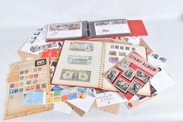 BOX OF STAMPS WITH GB FDCS AND WORLDWIDE COLLECTION