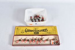 A BOXED BRITAINS THE GORDON HIGHLANDERS SET, No.118, playworn condition with paint loss and wear but