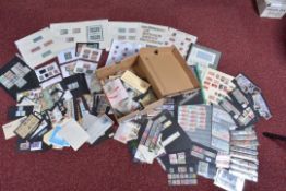 SHOE BOX OF STAMPS ON STOCKCARDS, ALBUM PAGES OR IN PACKETS, we note wildings 2d complete coil,